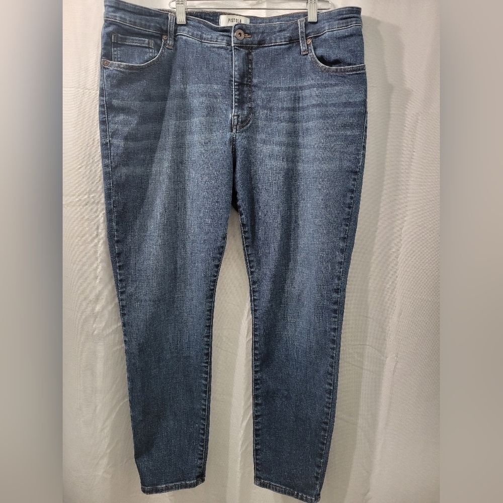 Pistola High Rise Skinny Stretch Blue Denim Women's Jeans Size 18W - Picture 2 of 9